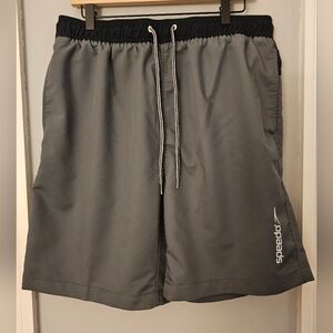 Speedo Men's Charcoal Athletic Shorts